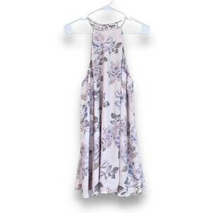 SHOW ME YOUR MUMU Gomez Mini Dress Size Small Floral Rose Sleeveless Greige